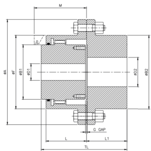 HYLO Hall Flexible Gear Couplings